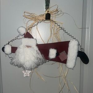 Vintage Handmade Flying Santa - wooden